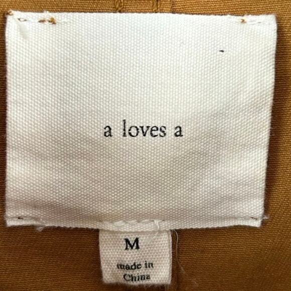 a loves a Women Lightweight Military Jacket Brown Minimalist Preppy Size Medium - Picture 2 of 5